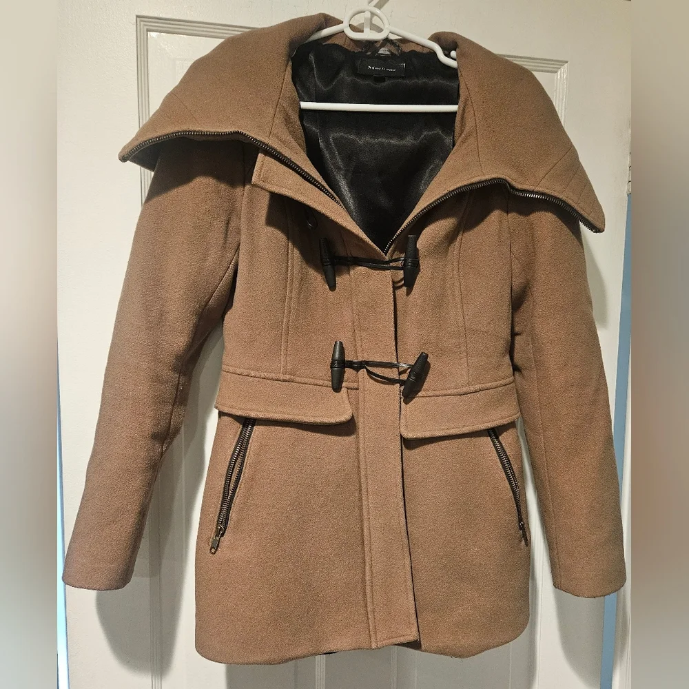 Mackage Women's Tan Trench Coat - Picture 2 of 11